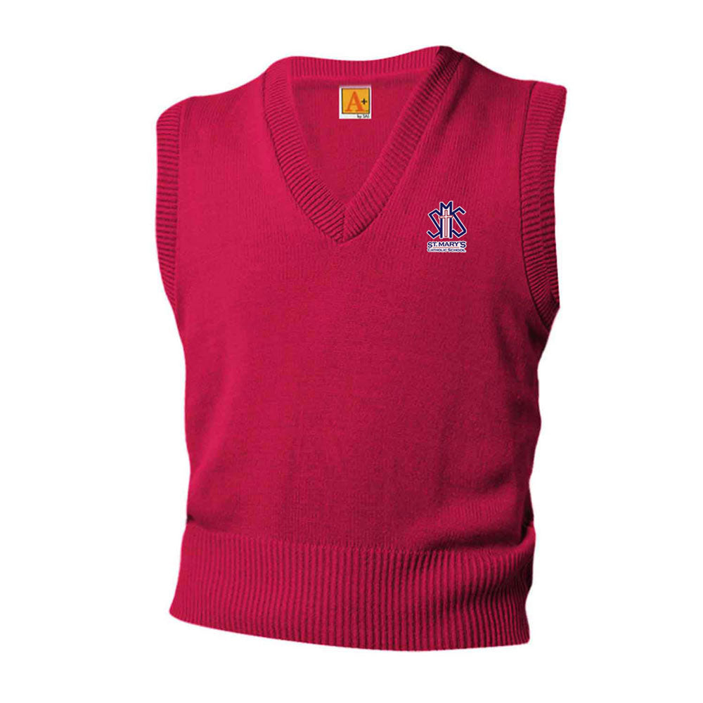 Jersey V Neck Pull Over Sweater Vest