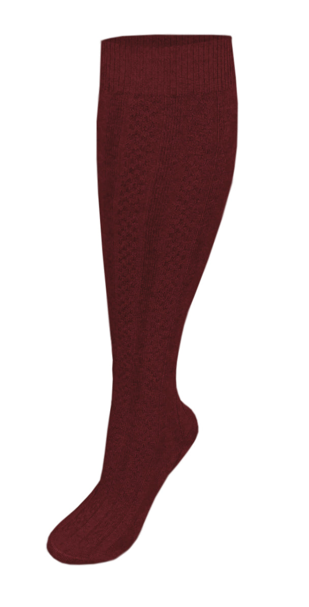 3-Pack Girls Premium Cable Knee-Hi Socks
